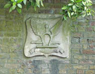 crest by doorway